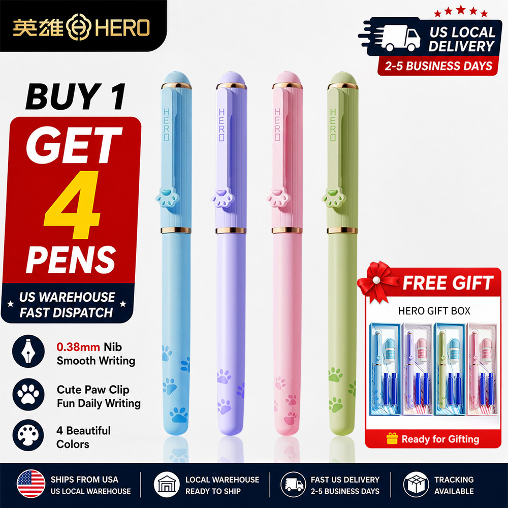 Stationery Warehouse - Pióro wieczne Hero 360M Cat Paw