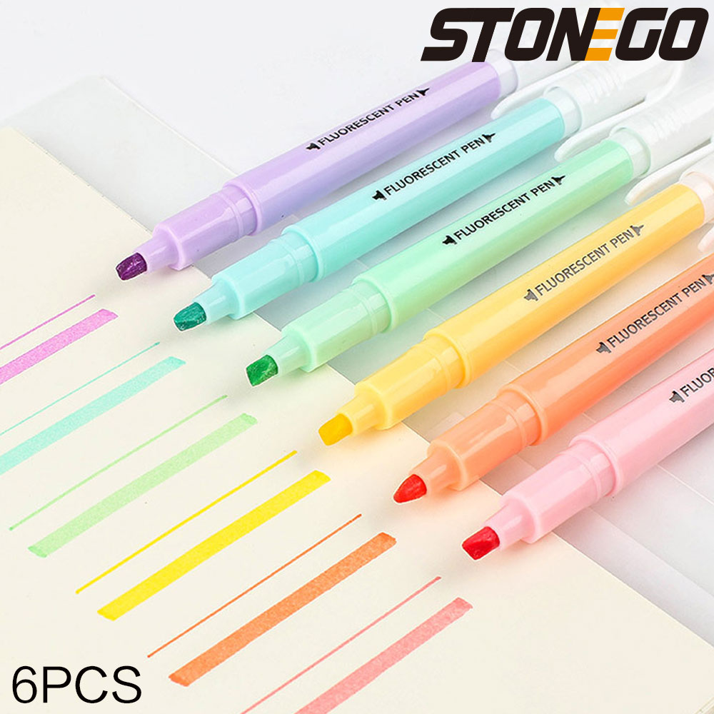 STONEGO 6 sztuk zestaw zakreśl – Highlighter Set Pastel recenzja i cena